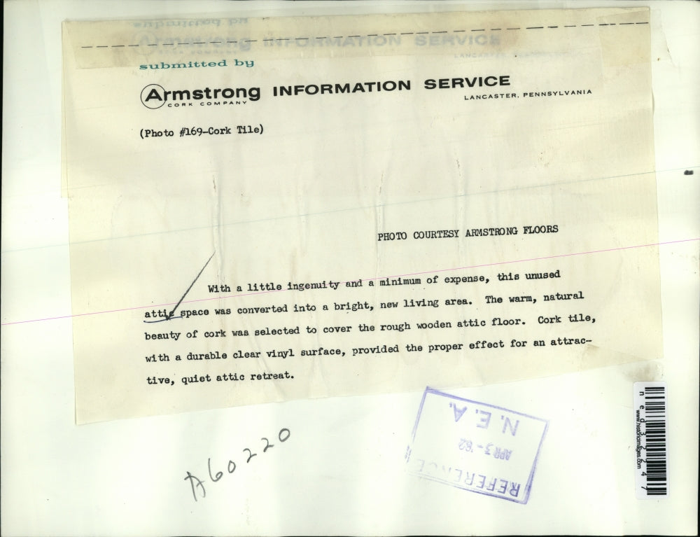 1962 Press Photo Armstrong Information Service with a little ingenuity and a