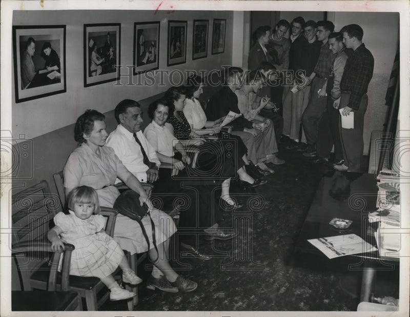 Load image into Gallery viewer, 1951 Press Photo Blood Donors Waiting at Red Cross
