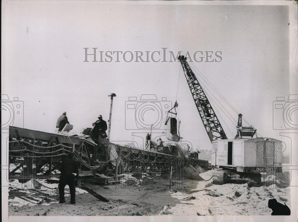 1936 Press Photo Building of Florida Ship Canal