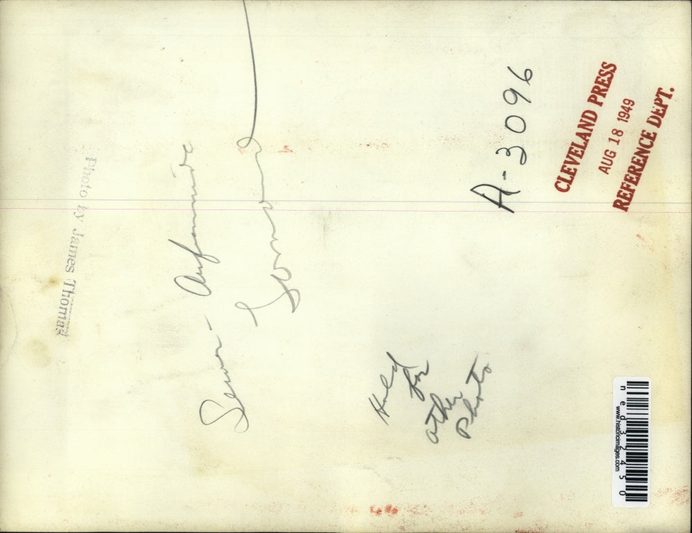 1949 Press Photo Men working on a sewer