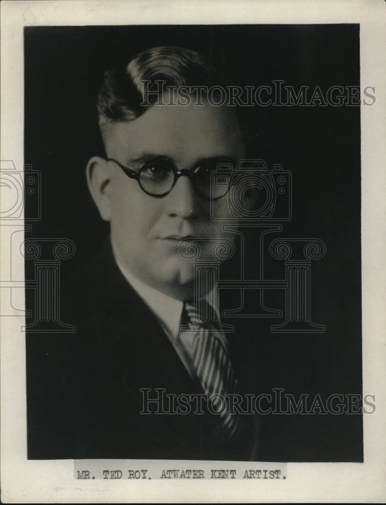 1929 Press Photo Mr Ted Roy Atwater Kent Artist