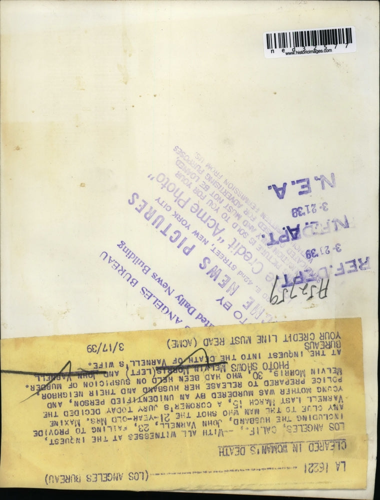 1939 Press Photo Los Angeles a coroner's jury decided that Mrs Maxine Varnell