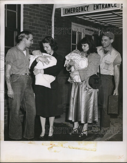 1949 Press Photo Mr and Mrs James Shanley and Mr and Mrs Robert