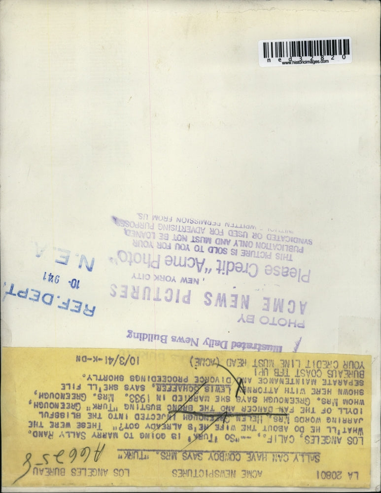 1941 Press Photo Mrs Helen Greenough with Atty Lewis Schaffer