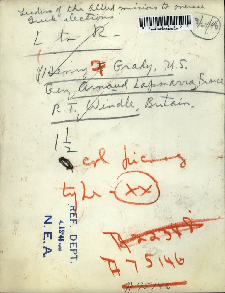 1946 Press Photo Leaders of the allied missions to oversee elections