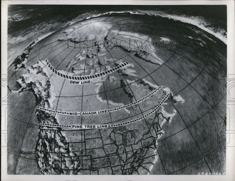 Load image into Gallery viewer, 1956 Press Photo Dew Linein Northern Most U.S Canadian Warning System

