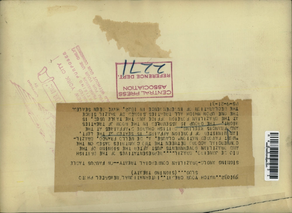 1931 Press Photo A. De Mello Franco with Francis Keeling minister