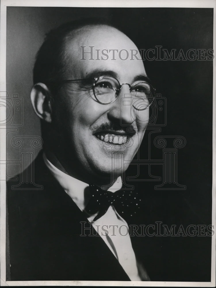 1937 Press Photo Dr W E Blatz Director of St George's School for Child