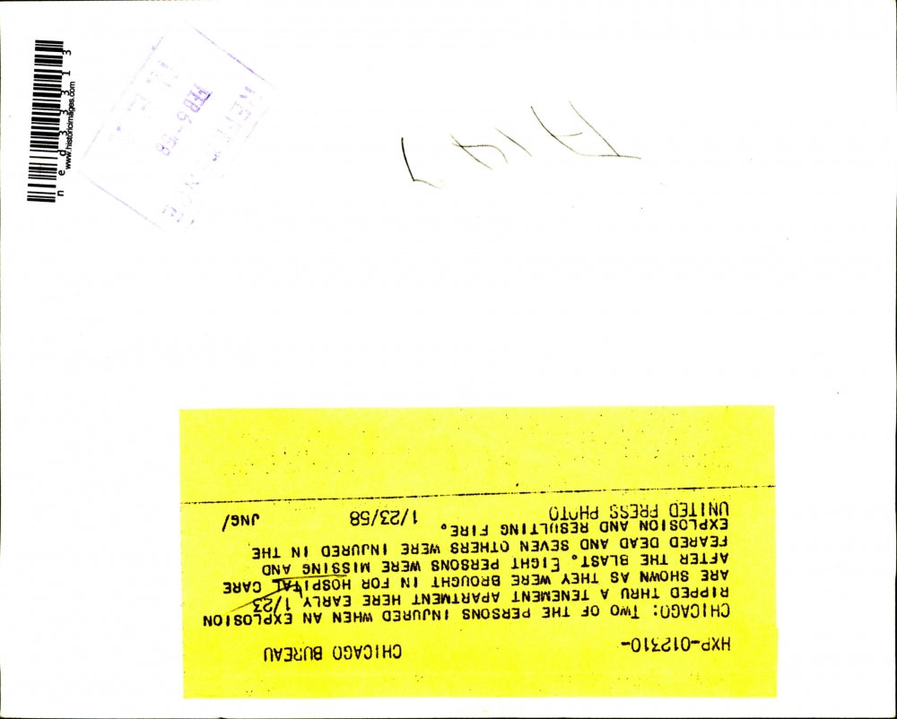 1958 Press Photo Chicago 2 of the persons injured when an explosion ripped