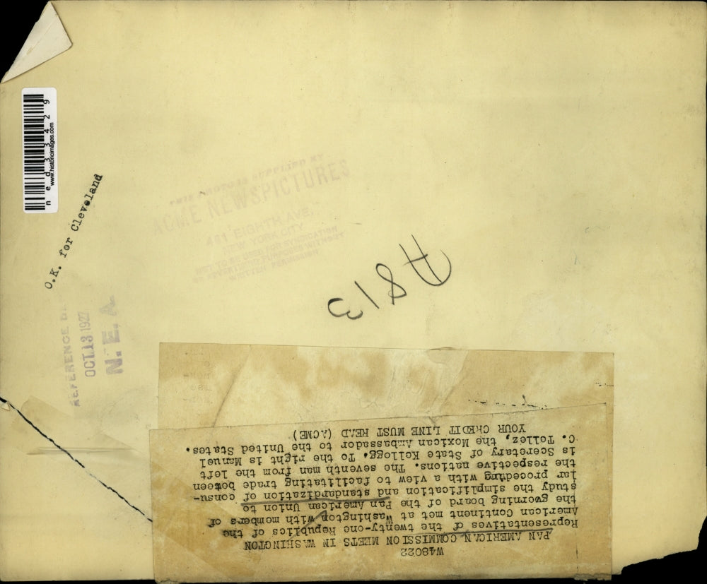 1927 Press Photo Pan American Commission meets in Washington