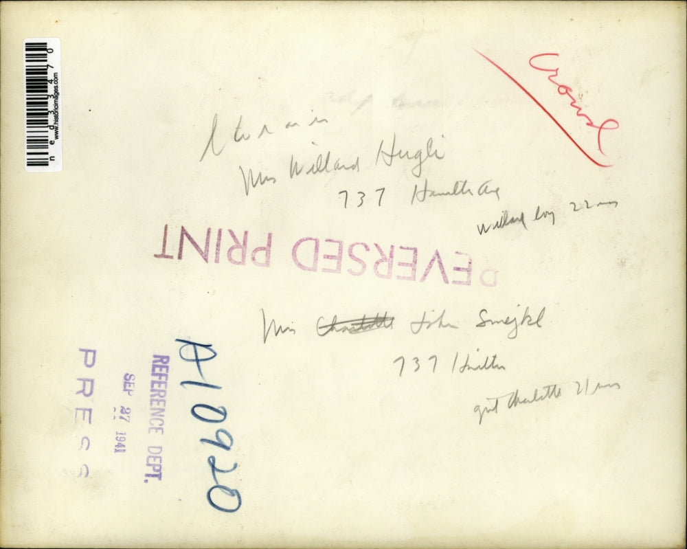 1941 Press Photo Women Push Babies In Carriages Down Street