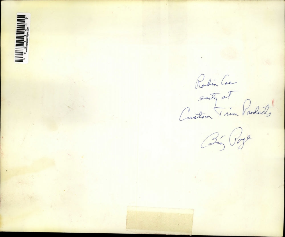 Undated Press Photo Robin Cae at Custom Trim Products