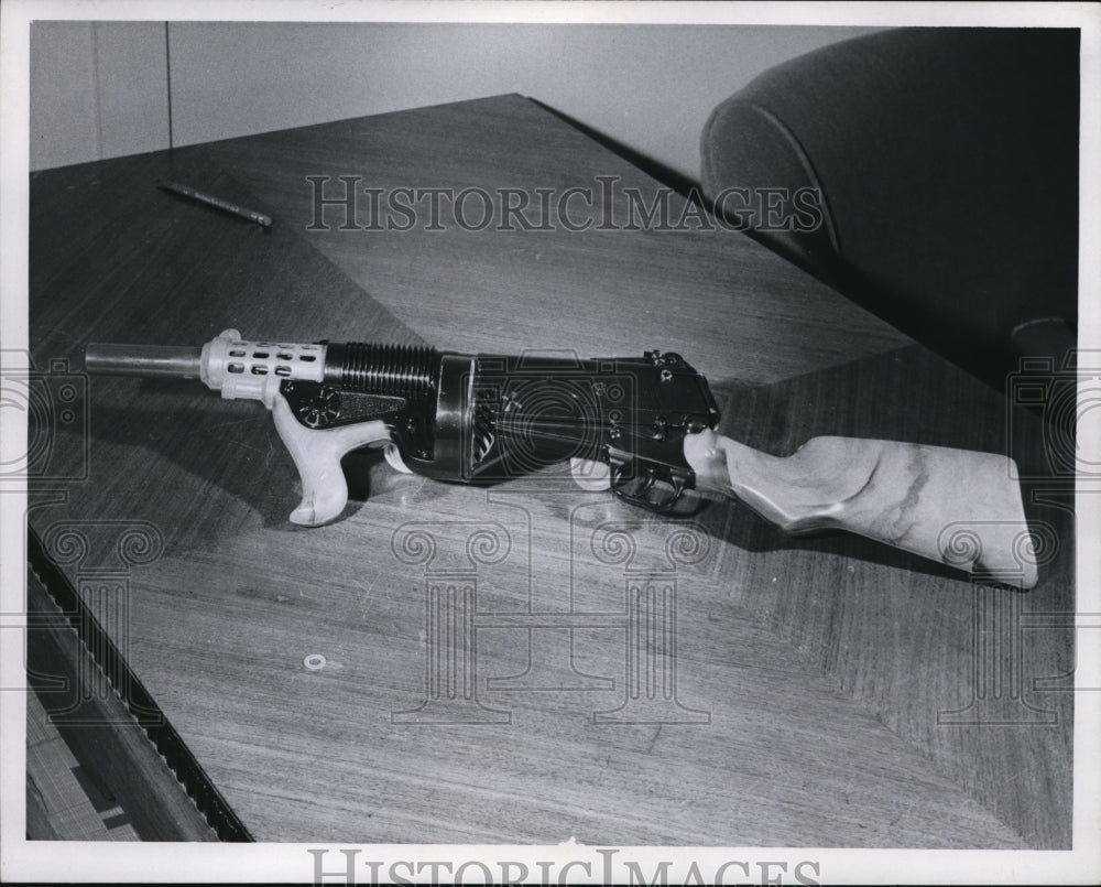 1958 Press Photo Japanese made Burp Gun