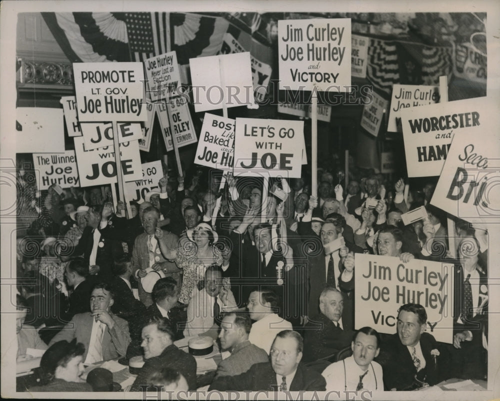 1936 Press Photo Scene at Democrat State Convention at Springfiels Mass.