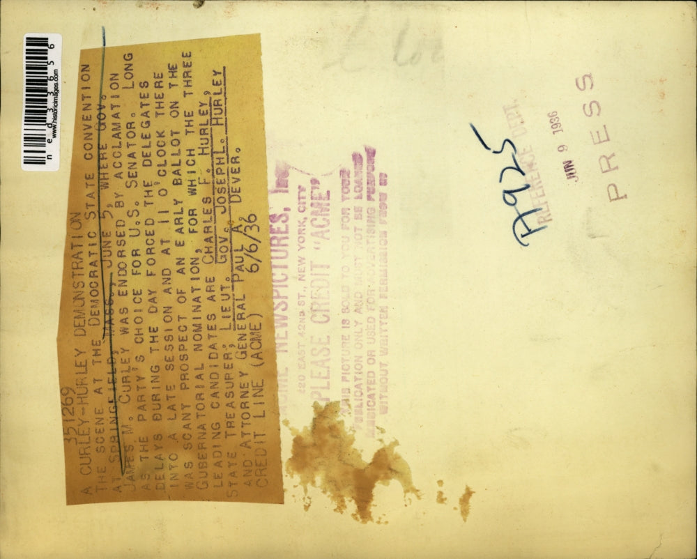 1936 Press Photo Scene at Democrat State Convention at Springfiels Mass.