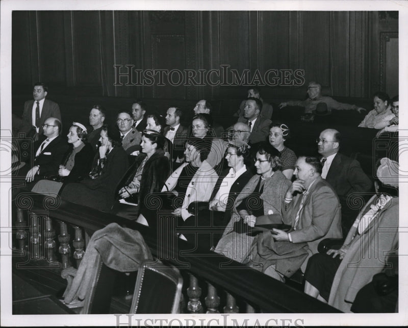 Load image into Gallery viewer, 1956 Press Photo Crowd which attended at City Council Hearing

