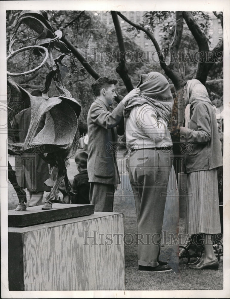 1955 Press Photo Boston Arts Festival in Boston, Massachusetts