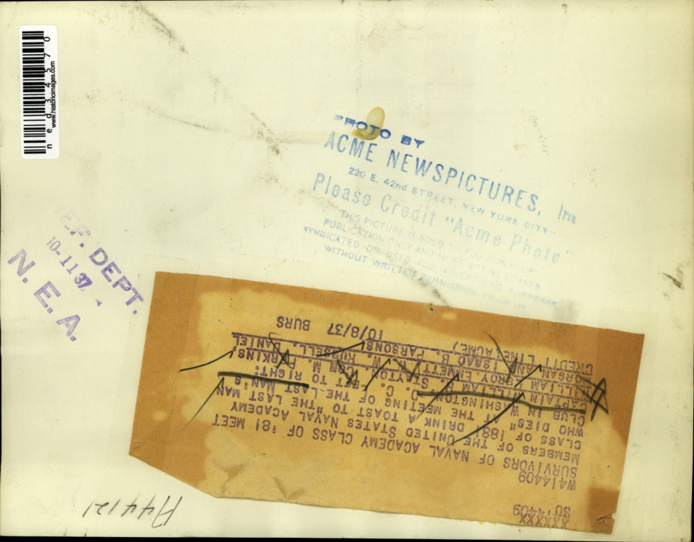 1937 Press Photo Washington Dc Members of the United States Naval Academy of