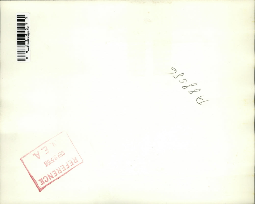 1956 Press Photo Held on assault charge Mrs Emma West with her Attorney James