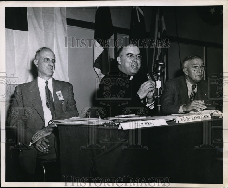 Load image into Gallery viewer, 1947 Press Photo Colin J. Herrle, Benjamin F. Ferrell and Henry E. Mangels
