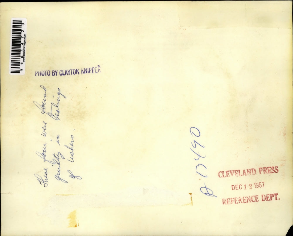 1957 Press Photo These four were found guilty in beatings of ushers