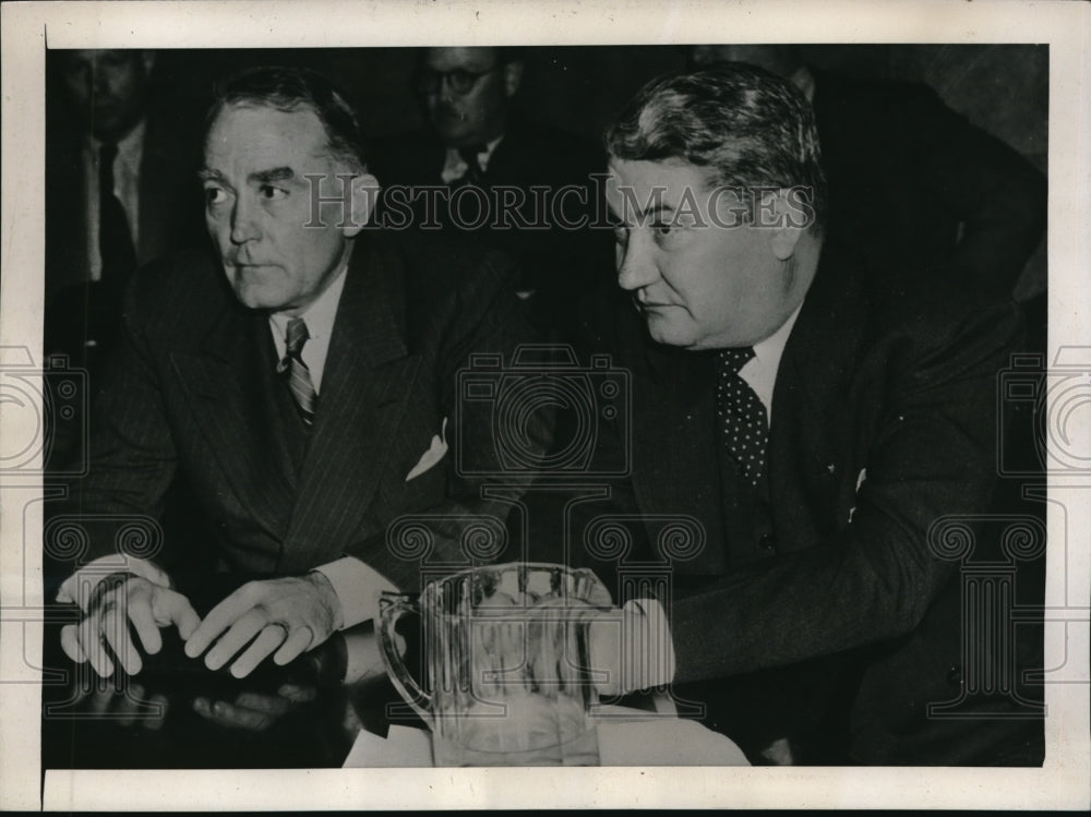 1939 Press Photo Politicians Joe Shaw and William H. Cormack in court
