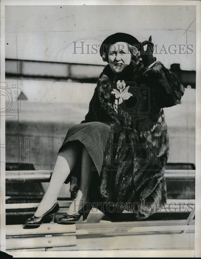 1934 Press Photo Vida Moore of New York Escaped Death in Paris Rioting