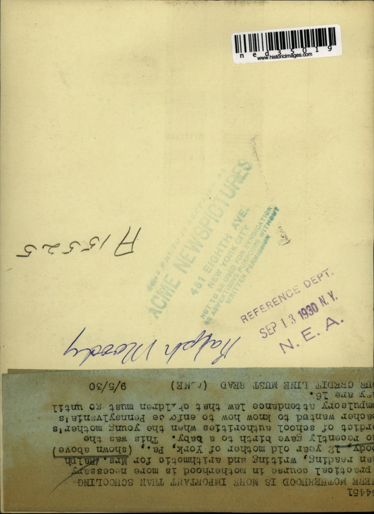 1930 Press Photo A practical course is more necessary than reading, writing and