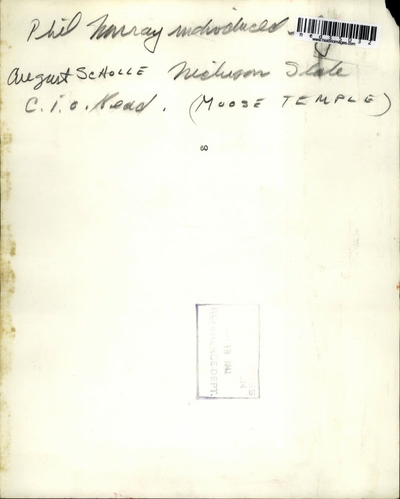 1941 Press Photo Phil Murray and August Scholle at Michigan State