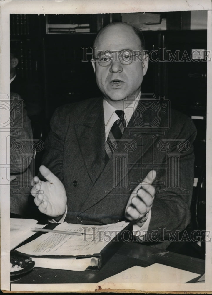 1941 Press Photo Stacy May is Chief of OPM Bureau Of Research and Statistics