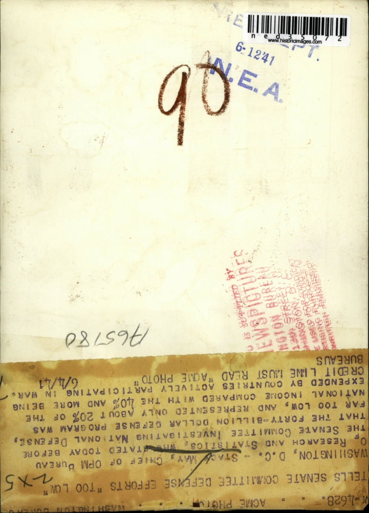 1941 Press Photo Stacy May is Chief of OPM Bureau Of Research and Statistics