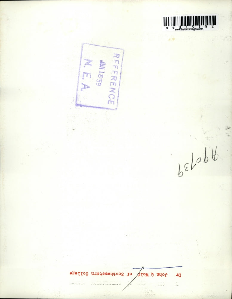 1959 Press Photo Dr. John Q. Wolf Of Southwestern College