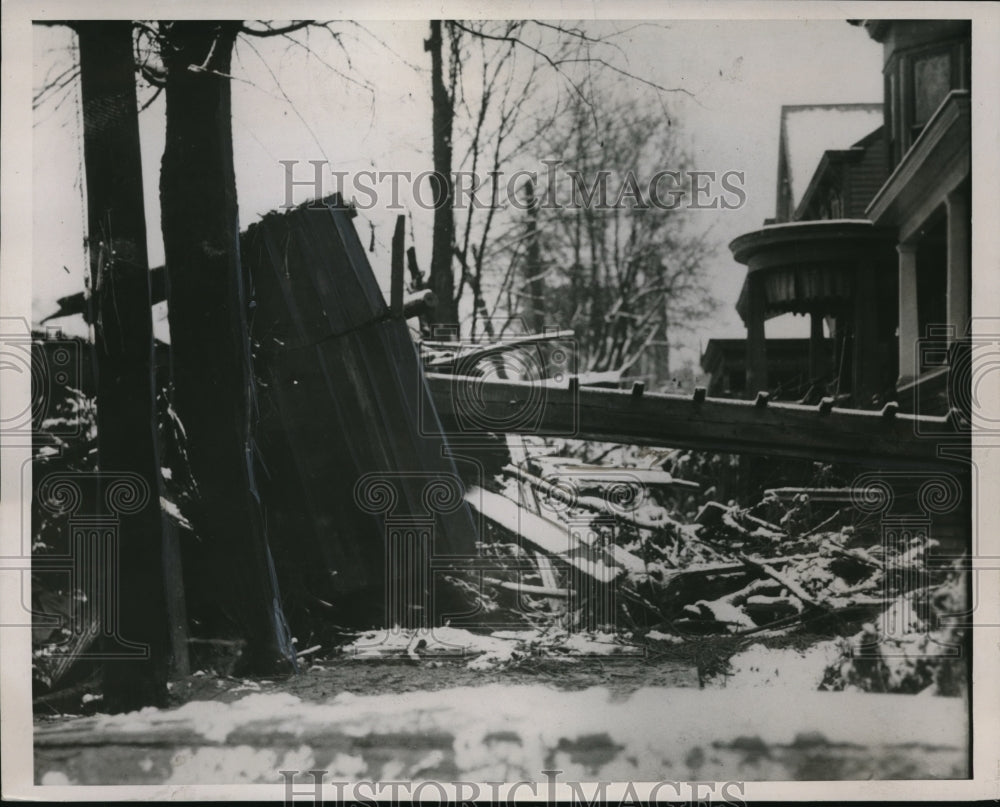 1936 Press Photo Wheeling Island, W. VA. Flood Havoc