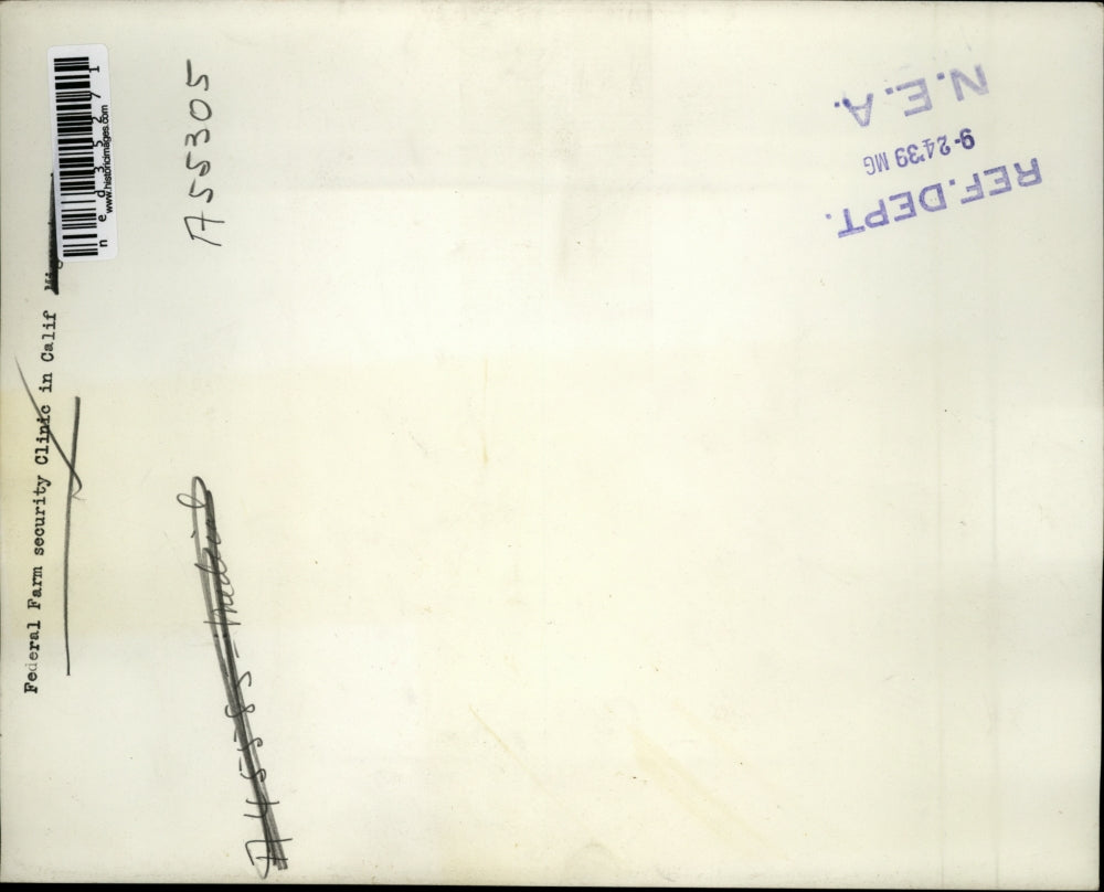 1939 Press Photo Federal Farm Security Clinic