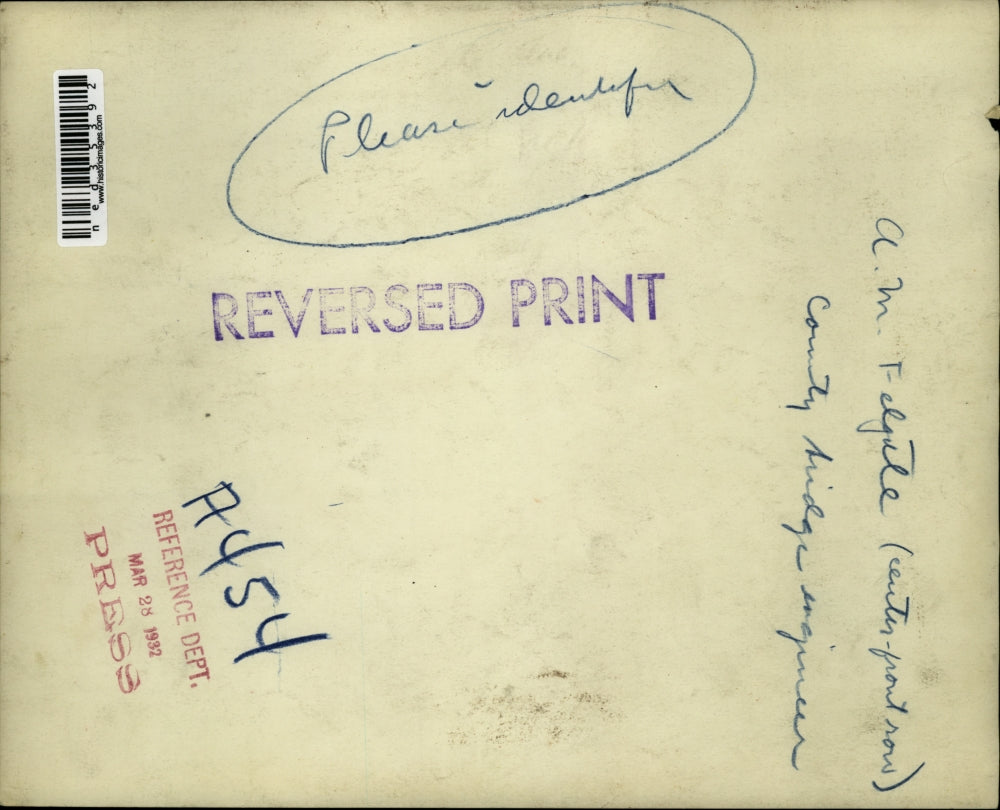 1932 Press Photo A. M. Felgute Country Bridge Engineer