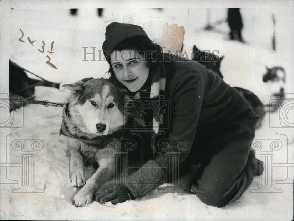 1934 Press Photo Keani, one of the huskies in the team with
