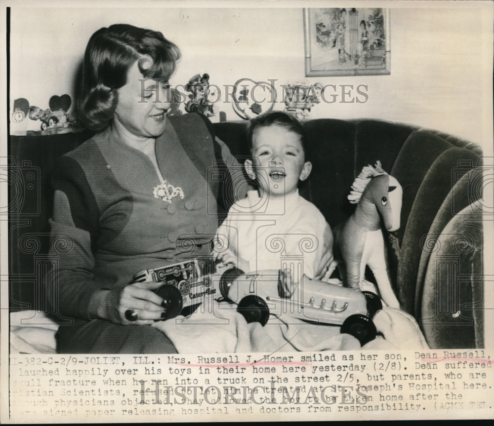1948 Press Photo Dean Russell's Tragedy