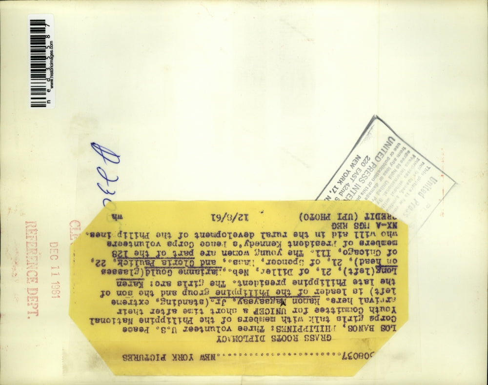 1961 Press Photo Grass roots diplomacy at the Philippine National Youth Commitee