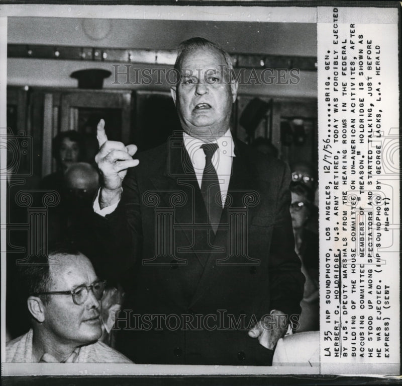 Load image into Gallery viewer, 1956 Press Photo Gen. Herbert C. Holdridge, U.S. army retired
