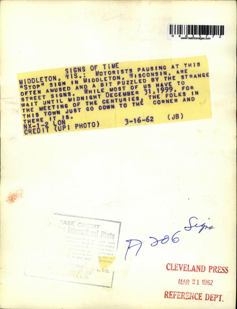 1962 Press Photo The Corner Where Two Centuries Meet