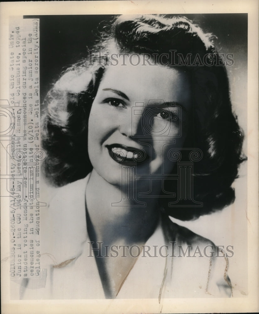 1948 Press Photo Betty Hamner 1948 May Queen
