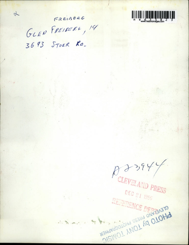 1956 Press Photo Glenn Freiberg, 14 years old, from Cleveland - ned35823