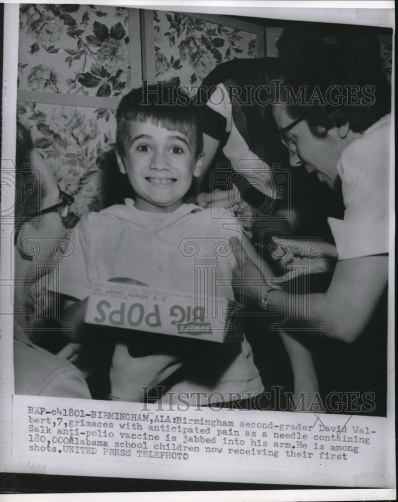 Load image into Gallery viewer, 1955 Press Photo Birmingham second grader David Walbert, 7 - ned35868
