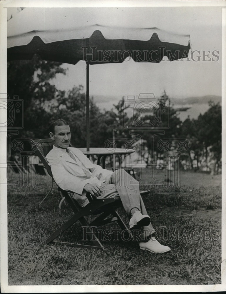 1932 Press Photo Rawson Lloyd, Bermuda Vacay