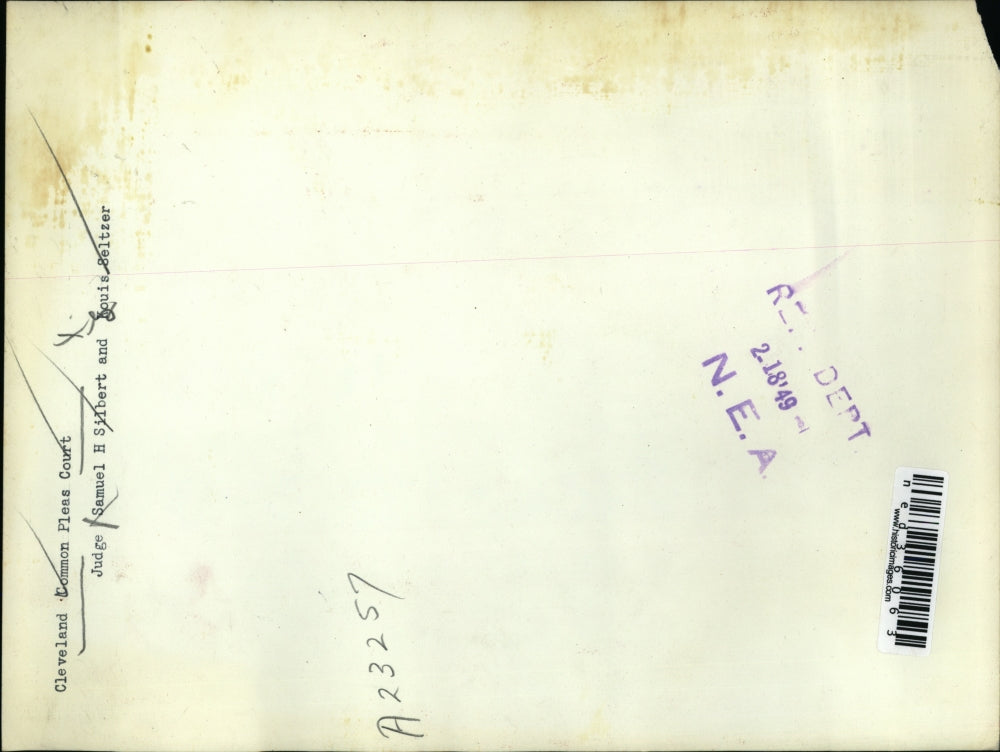 1949 Press Photo Cleveland Common Pleas Court