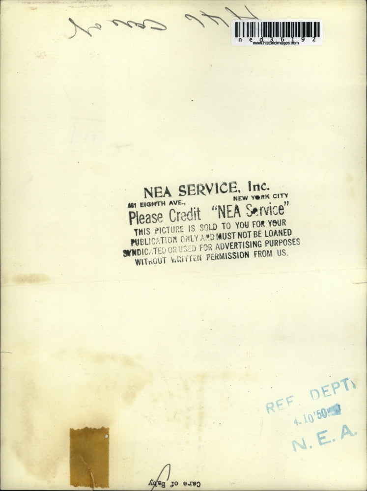 1950 Press Photo Care of Baby