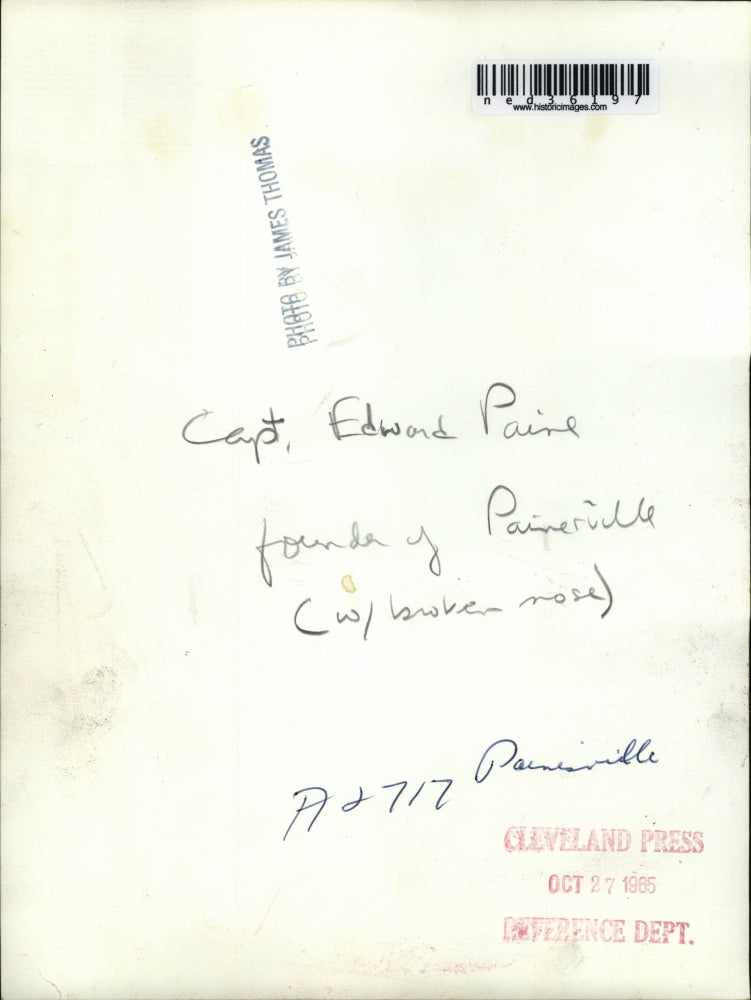 1965 Press Photo Statue of Capt. Edward Paine