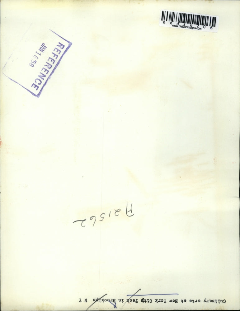 1958 Press Photo Culinary Arts class at NYC Tech, Brooklyn NY