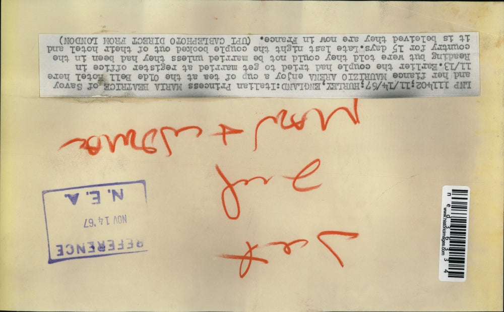 1967 Press Photo Italian Princess Maria Beatrice and her fiance Maurizio Arena