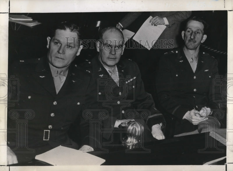 Load image into Gallery viewer, 1944 Press Photo Defendants at the Public Court Martial - ned36414
